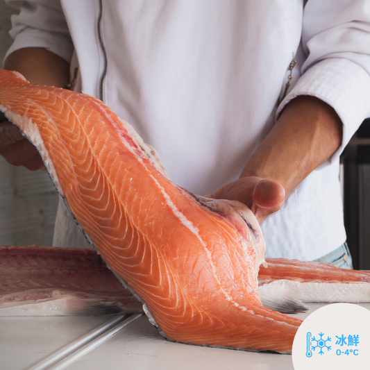 原條挪威三文魚(13-15磅/6-7KG) / 淨魚肉重量約7-9磅/4KG)