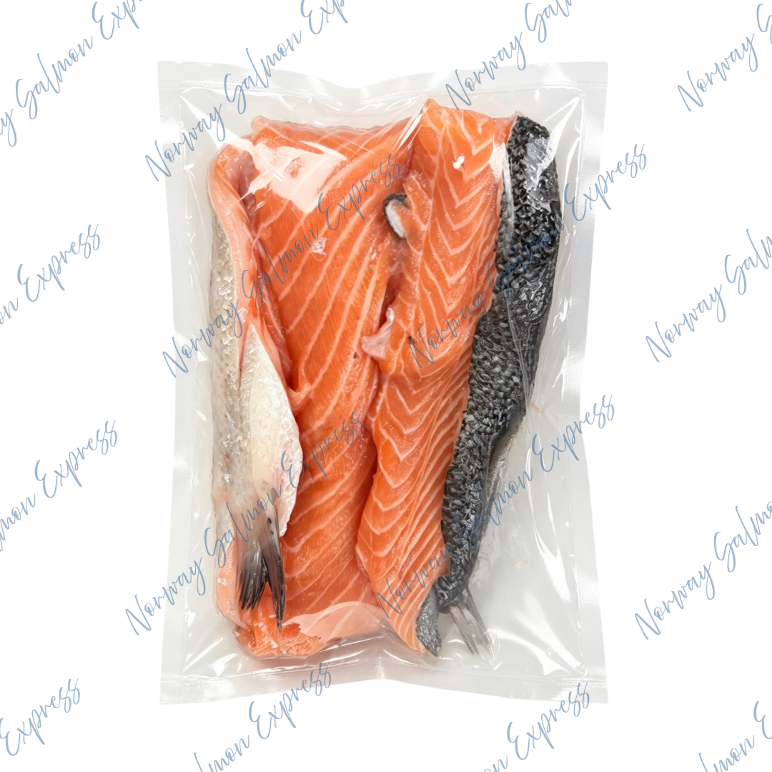 挪威三文魚魚骨及邊腩 (500g up)(急凍-18°C)