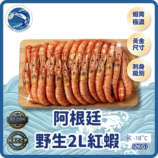 珍寶阿根廷野生紅蝦(20-40隻)(2kg)(刺身用)