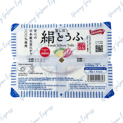 Shirakiky-日本絹豆腐(80克x4小磚)(冷凍0-4° C)