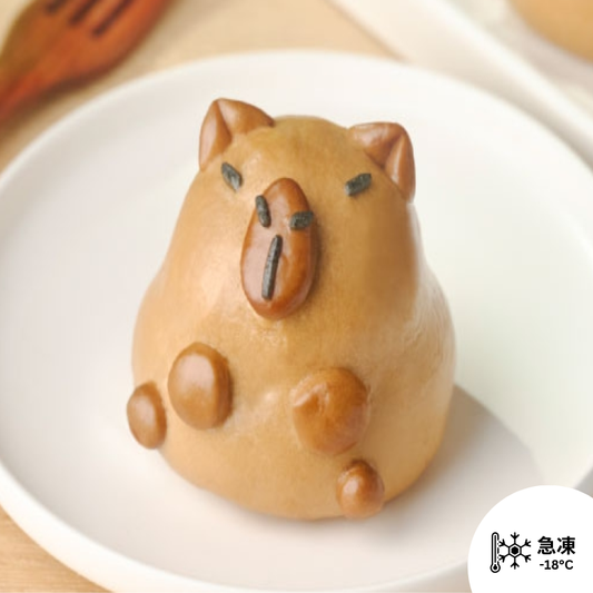 可愛造型包-冷凍水豚包(抹茶紅豆餡) 240g (4個裝)