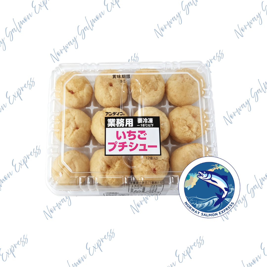 日本草莓味泡芙 (100g/12粒)(急凍-18°C)