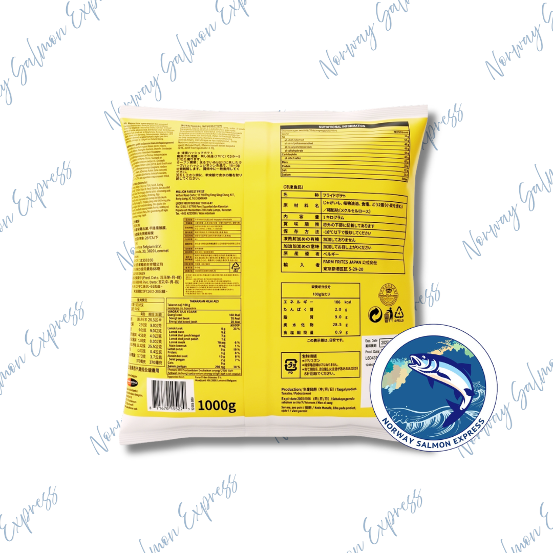 FARM FRITES - 比利時三角薯餅(1kg)(急凍-18°C)