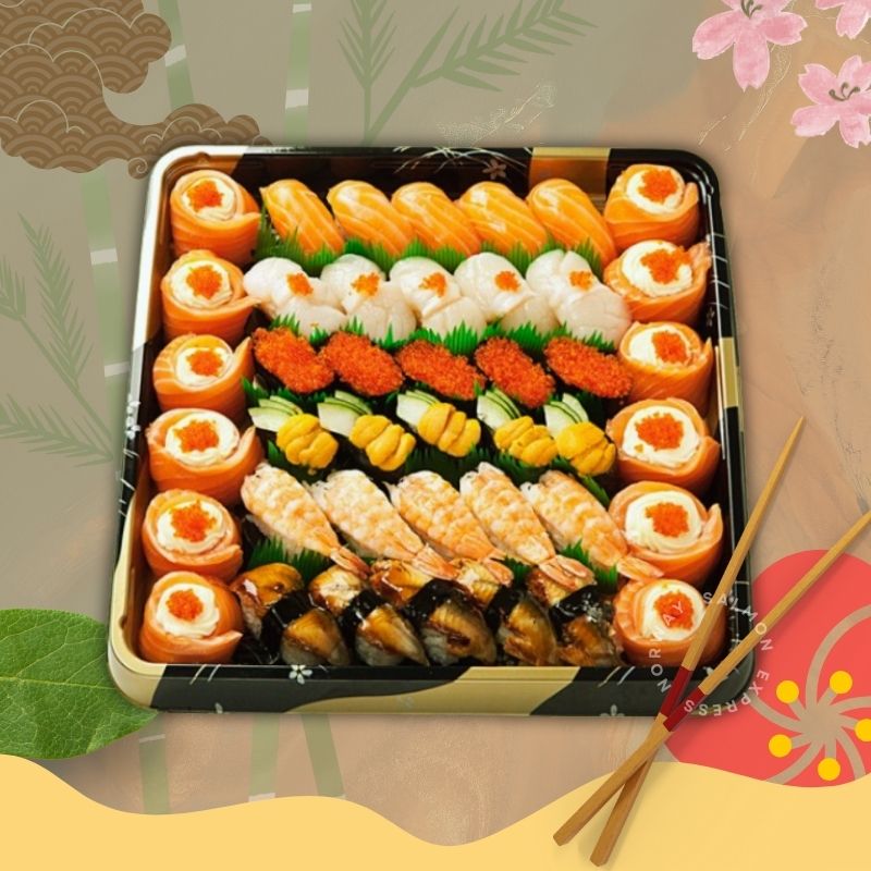 漁鮮快遞 - 鶴盛壽司拼盤 42件 (手握壽司)